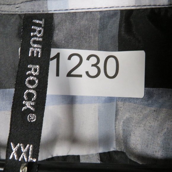 True Rock* Men's Short Sleeve Button Down Curved Hem Chest Pocket Shirt~Size XXL - Picture 3 of 11